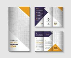 Trifold brochure design template vector