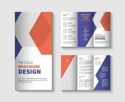 Trifold brochure design template vector