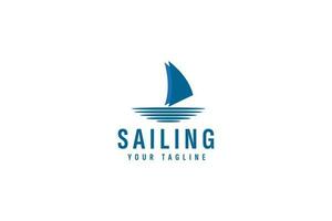 Sailing boat logo vector icon illustration