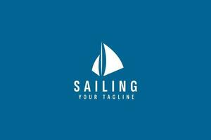 Sailing boat logo vector icon illustration