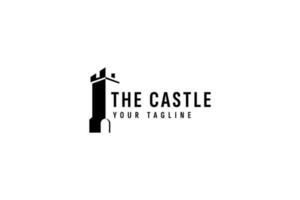 Castle logo vector icon illustration