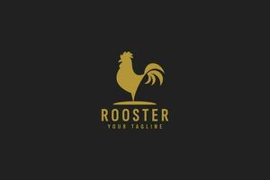 Rooster logo vector icon illustration