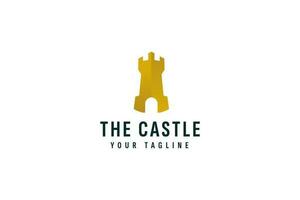 Castle logo vector icon illustration