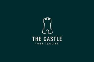 Castle logo vector icon illustration