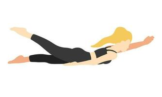 Yoga pilates pose vector