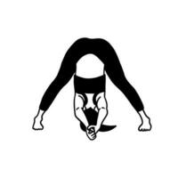 Yoga pilates pose vector