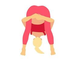 Yoga pilates pose vector