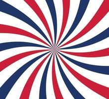 Background in the form of rays in the colors of the USA flag. USA independence day background. Vector