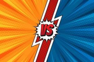 Comic book versus competitive background with cartoon speech bubbles vector