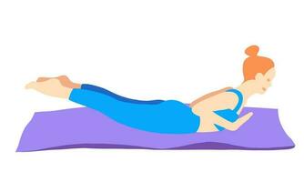 Yoga pilates pose vector