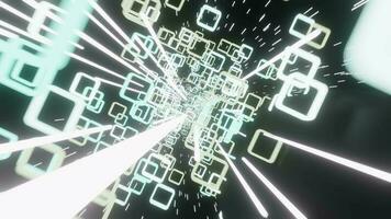 Visual Neon square looping video