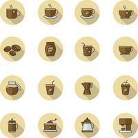 Coffee and Tea icons vector