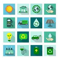 Ecology icon set flat design,Vector illustration vector