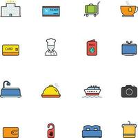 Set of Hotel icons set vector