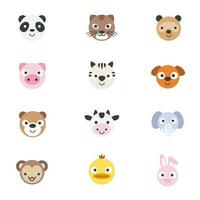 Animals icon set on white background vector