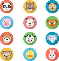 conjunto de iconos de animales vector