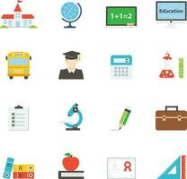 Education Icons set vector