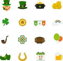 Saint Patricks Day Icon in flat style vector