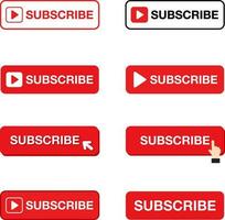 Subscribe button icon on white background vector