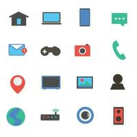 Collection of internet icons,communication icons,simple social icons on white background vector