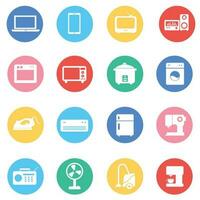 home appliances and electronics icon in flat design on white background.Vector illustration vector