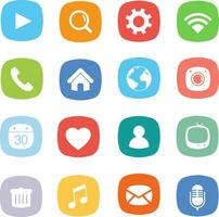 Application mobile icon set vector