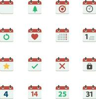 calendario plano icono, vector ilustración