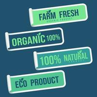 Natural and Organic Labels set.vector illustration vector