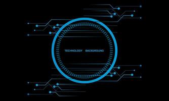 Abstract digital technology circuit board,Abstract blue neon light on dark background,Digital technology for background vector