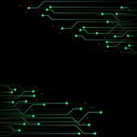 resumen verde neón ligero en oscuro fondo abstracto tecnología antecedentes con verde y negro líneas vector