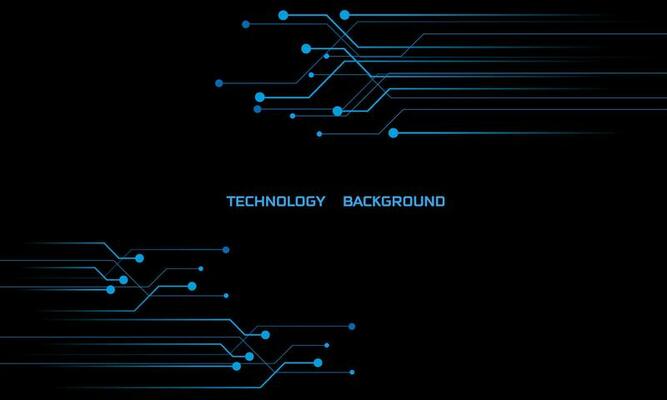 Abstract lines connecting background Digital connection technology with blue and black,Blue abstract template for card or banner
