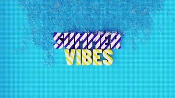 3d animation Text with Fluid Summer Vibes photo