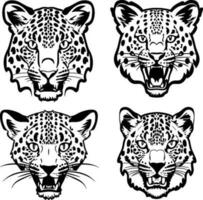 leopardo cabeza logo vector plantilla conjunto 18.eps