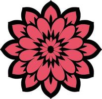 flower logo vector simple abstract flat mandala tattoo plant color blossom floret bloom stencil photo