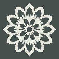 mándala étnico decorativo elemento. mano dibujado fondo. islam, Arábica, indio, otomano motivos flor logo vector sencillo resumen plano mandala tatuaje planta color florecer florete floración plantilla