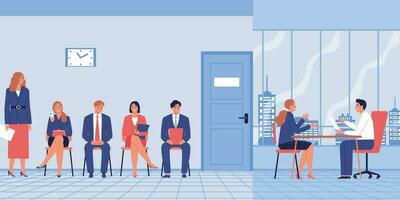 Job Interview Queue Composition vector