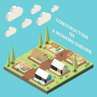 Modular Building Isometric vector