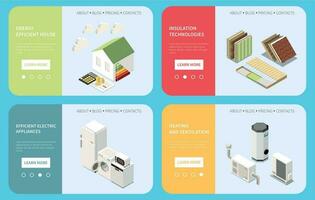 Energy Efficient House Isometric vector