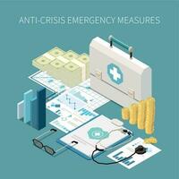 Crisis Management Isometric vector