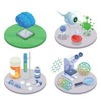 Nanotechnology Isometric Design Concept vector