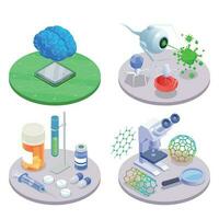 Nanotechnology Isometric Design Concept vector