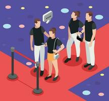 Queue Isometric Colored Composition vector