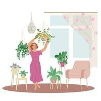 Home Gardening Room Composition vector