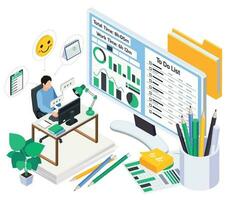 Work Mental Health Composition vector