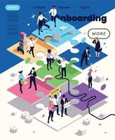 Onboarding Isometric Web Page vector