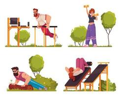 Workout Composition Set vector