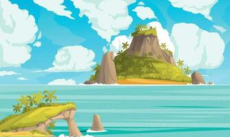 Tropical Island Cartoon vector