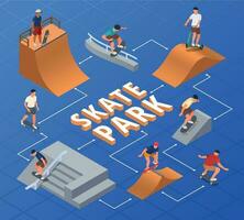 Skate Park Flowchart vector