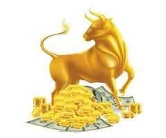 Golden Calf Realistic Composition vector