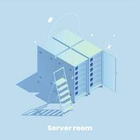 Server Room Hosting Composition vector